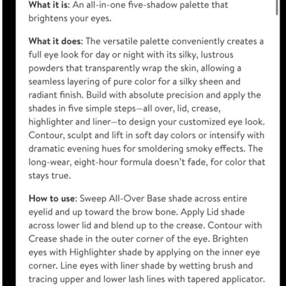 Lancome Color Design Palette #110 Chocolat Amande Nuetral Eye Shadow - Picture 6 of 6